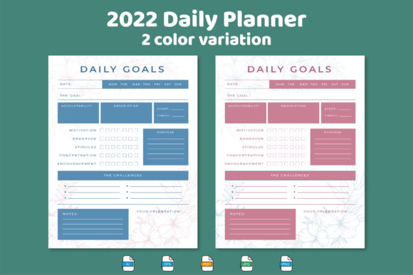2022 Daily Planner Print Ready Best KDP