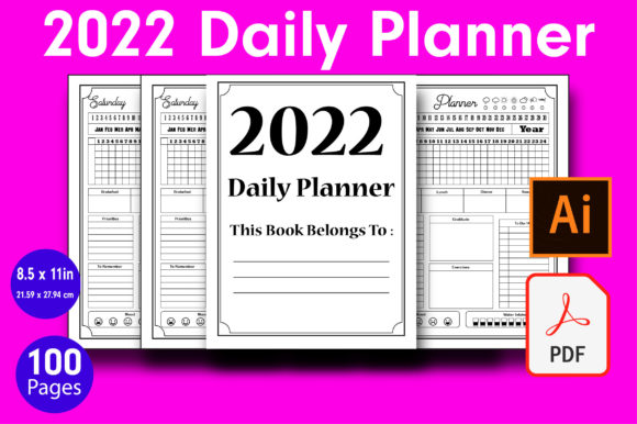 2022 Daily Planner Print Ready & KDP