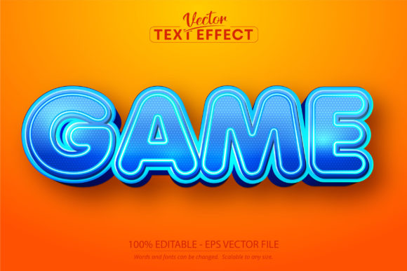 Cartoon Style Editable Text Effect for Adobe Illustrator