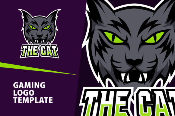 Cat Mascot Gaming Logo Design