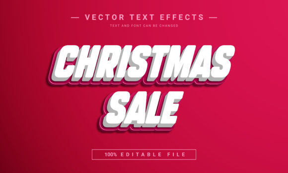 Christmas Sale Editable Text Effect