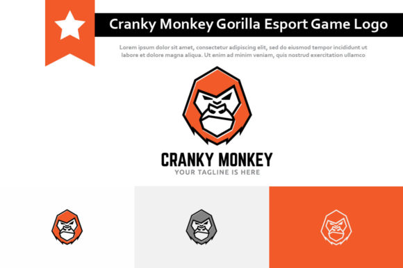Cranky Monkey Angry Gorilla Jungle Logo Design