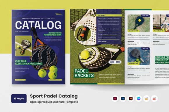 Create a Dynamic Sport Padel Catalog Brochure