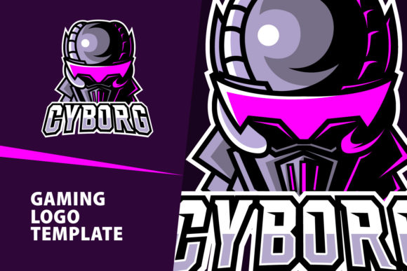 Cyborg Mascot Gaming Logo Design: Your Esport Edge