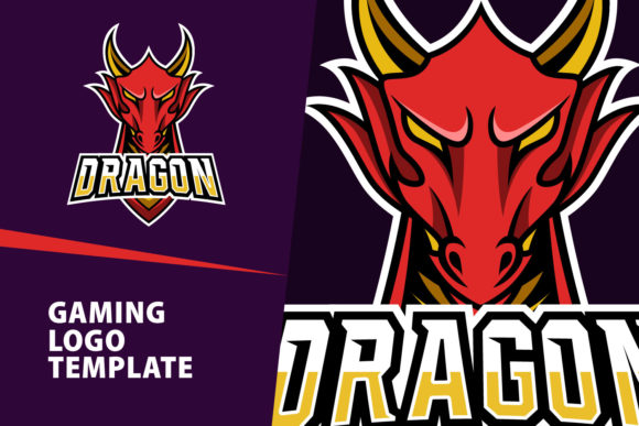 Dragon Mascot Gaming Logo Design