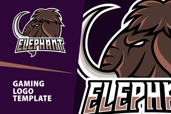 Elephant Mascot Gaming Logo Design