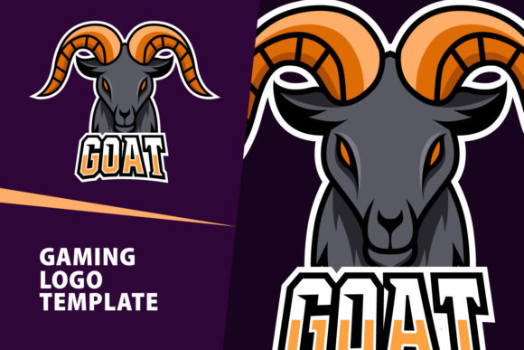 Goat Mascot Gaming Logo Design: Free Font Download