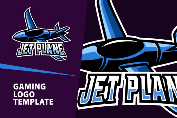 Jet Plane Mascot Gaming Logo Design
