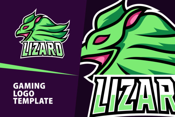 Lizard Mascot Gaming Logo Design