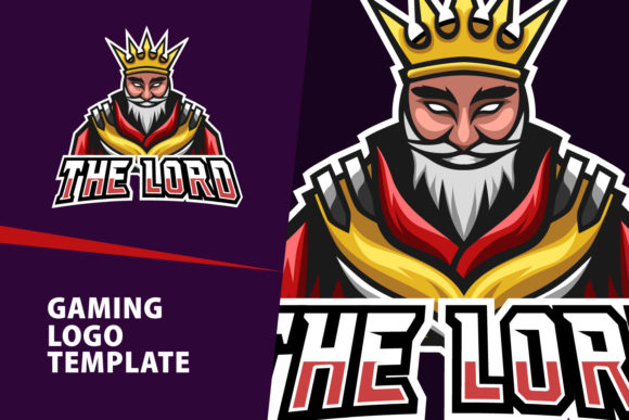 Lord Mascot Gaming Logo Design & Free Font