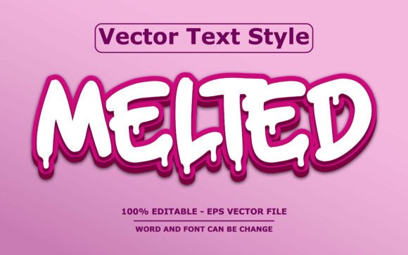 MELTED Vector Text Effect: Editable Dripping Liquid Style