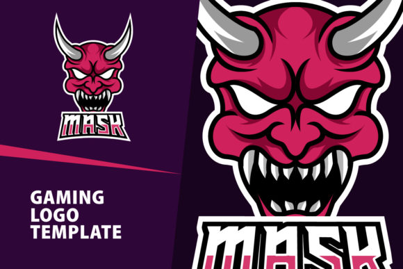 Primitive Mask Mascot Gaming Logo Design