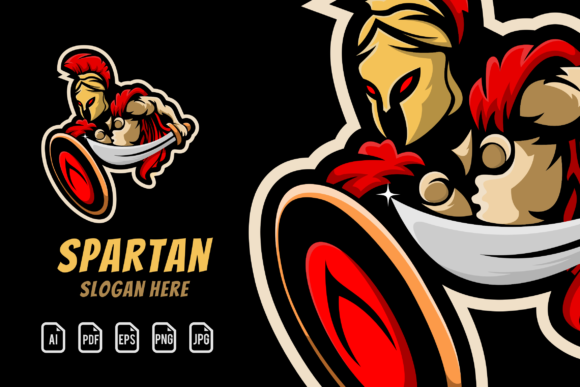 Spartan Bold: Dynamic Vector Logo for Gaming and Sport