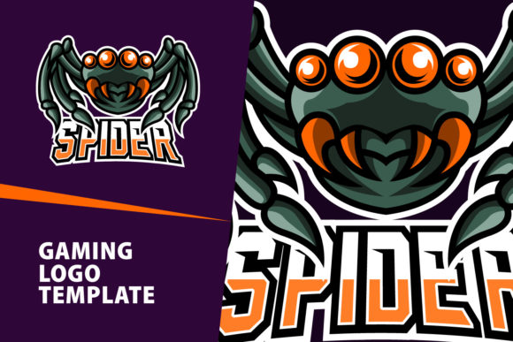 Spider Mascot Gaming Logo Design