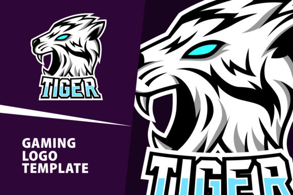 Tiger Mascot Gaming Logo Design and Free Font
