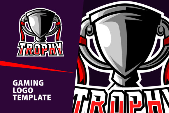 Trophy Mascot Gaming Logo Design