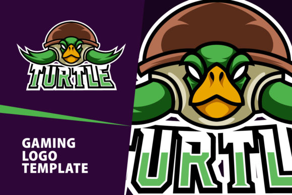 Turtle Mascot Gaming Logo Design