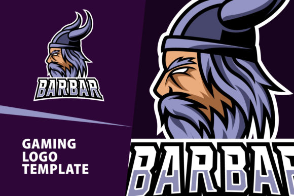 Unleash Your Brand: The Barbarian Mascot Gaming Logo Design