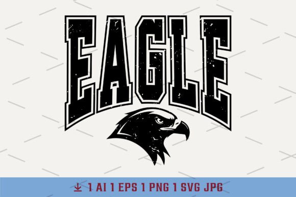 Varsity Retro Eagle Eagles Distressed Font