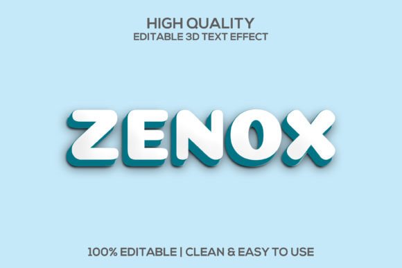 Zenox 3D Text Effect: Elevate Your Visual Identity